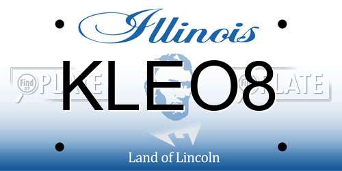 KLEO8 Illinois License Plate