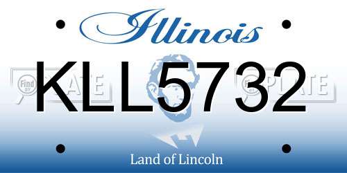KLL5732 Illinois License Plate
