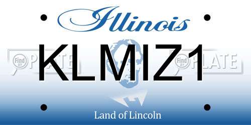 KLMIZ1 Illinois License Plate