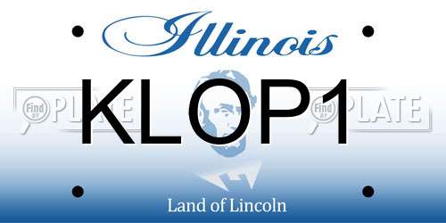 KLOP1 Illinois License Plate