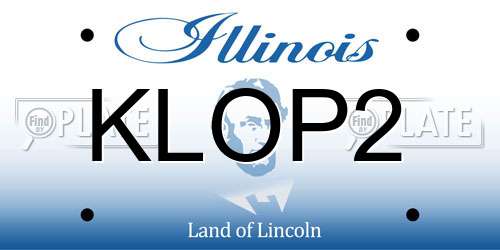 KLOP2 Illinois License Plate