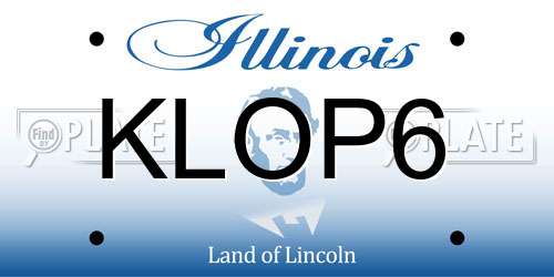 KLOP6 Illinois License Plate