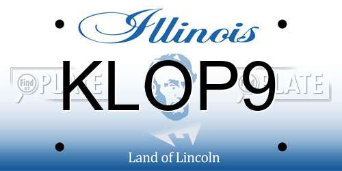 KLOP9 Illinois License Plate