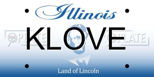 KLOVE Illinois License Plate