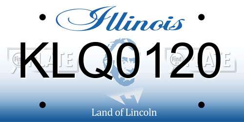 KLQ0120 Illinois License Plate