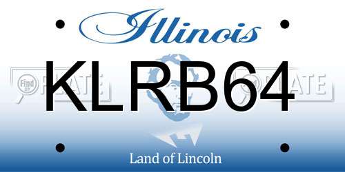 KLRB64 Illinois License Plate