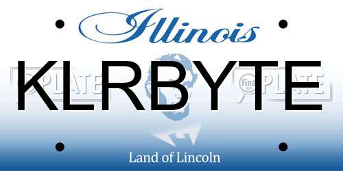 KLRBYTE Illinois License Plate