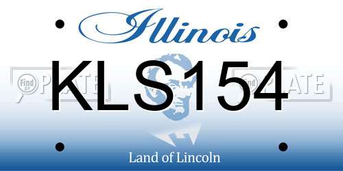 KLS154 Illinois License Plate
