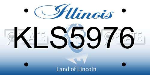 KLS5976 Illinois License Plate