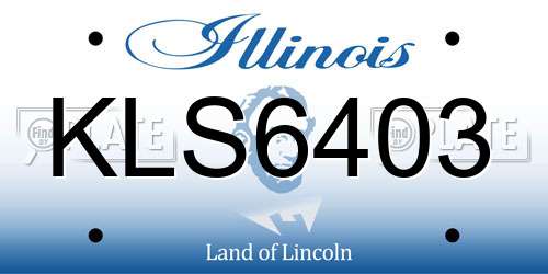 KLS6403 Illinois License Plate