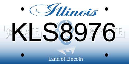 KLS8976 Illinois License Plate
