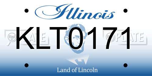 KLT0171 Illinois License Plate