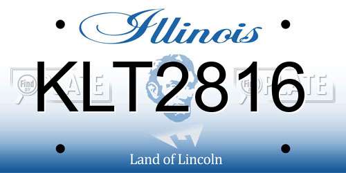 KLT2816 Illinois License Plate