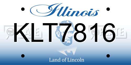 KLT7816 Illinois License Plate