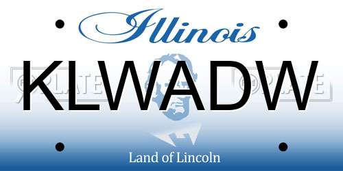 KLWADW Illinois License Plate