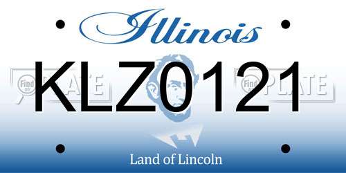 KLZ0121 Illinois License Plate