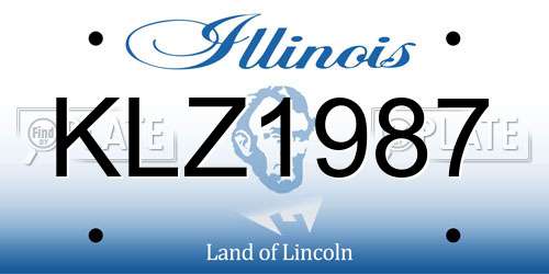 KLZ1987 Illinois License Plate