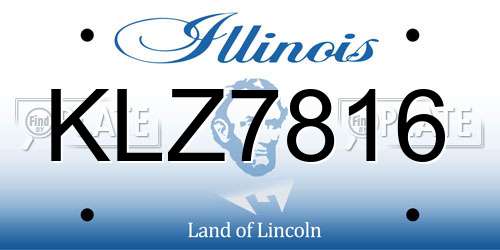 KLZ7816 Illinois License Plate
