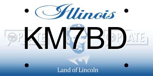 KM7BD Illinois License Plate