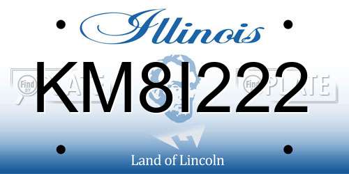 KM8I222 Illinois License Plate