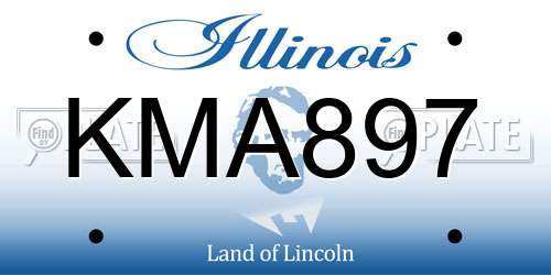 KMA897 Illinois License Plate