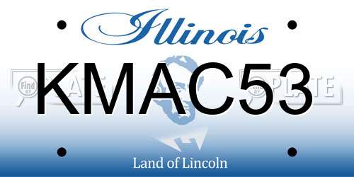 KMAC53 Illinois License Plate