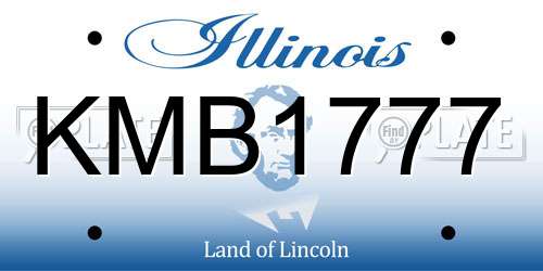 KMB1777 Illinois License Plate