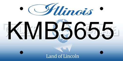 KMB5655 Illinois License Plate