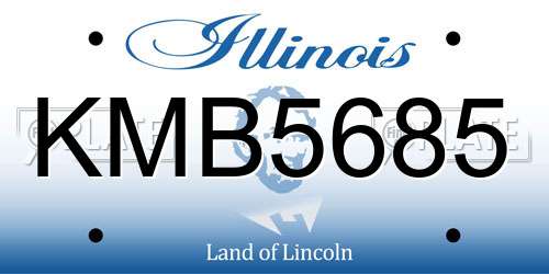 KMB5685 Illinois License Plate