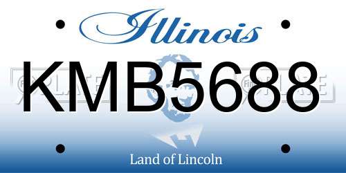 KMB5688 Illinois License Plate