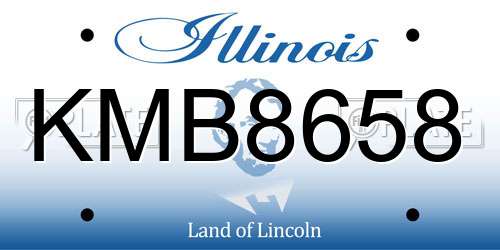 KMB8658 Illinois License Plate