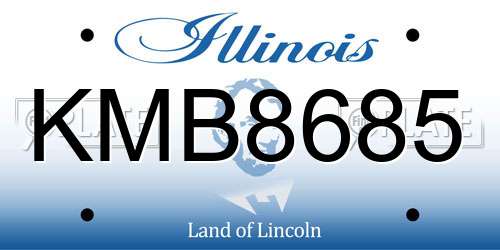 KMB8685 Illinois License Plate