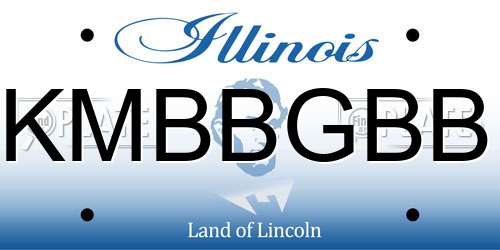 KMBBGBB Illinois License Plate