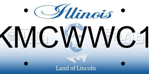 KMCWWC1 Illinois License Plate