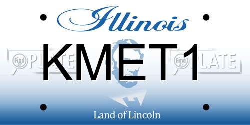 KMET1 Illinois License Plate