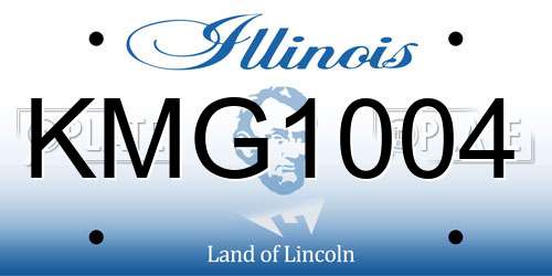 KMG1004 Illinois License Plate