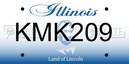 KMK209 Illinois License Plate