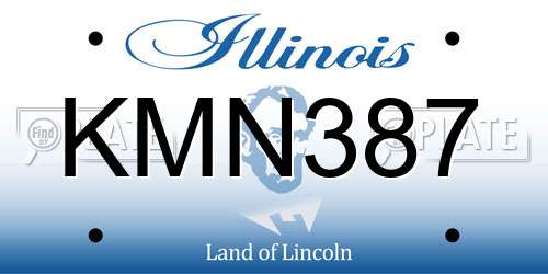 KMN387 Illinois License Plate