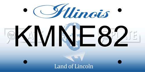 KMNE82 Illinois License Plate