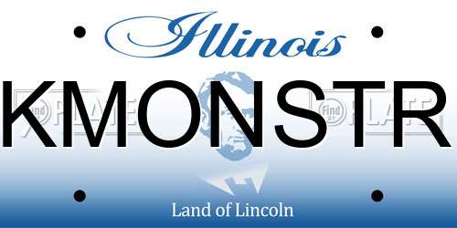 KMONSTR Illinois License Plate