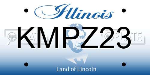 KMPZ23 Illinois License Plate
