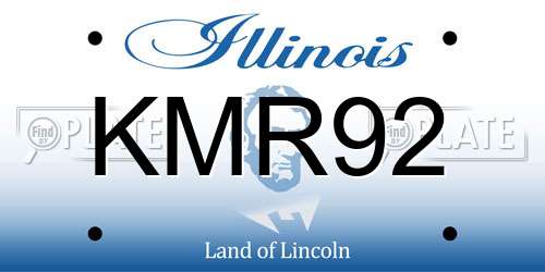 KMR92 Illinois License Plate