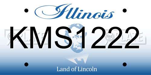 KMS1222 Illinois License Plate