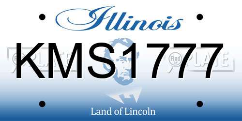 KMS1777 Illinois License Plate