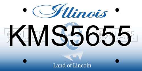 KMS5655 Illinois License Plate