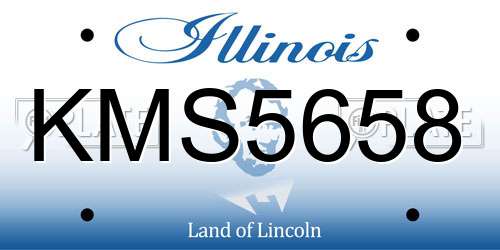 KMS5658 Illinois License Plate