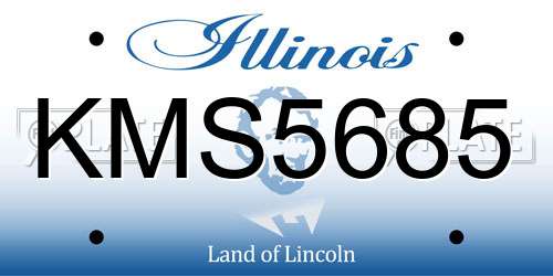 KMS5685 Illinois License Plate