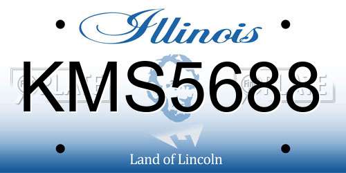 KMS5688 Illinois License Plate