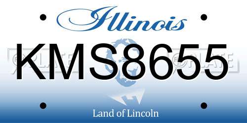 KMS8655 Illinois License Plate
