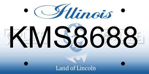 KMS8688 Illinois License Plate